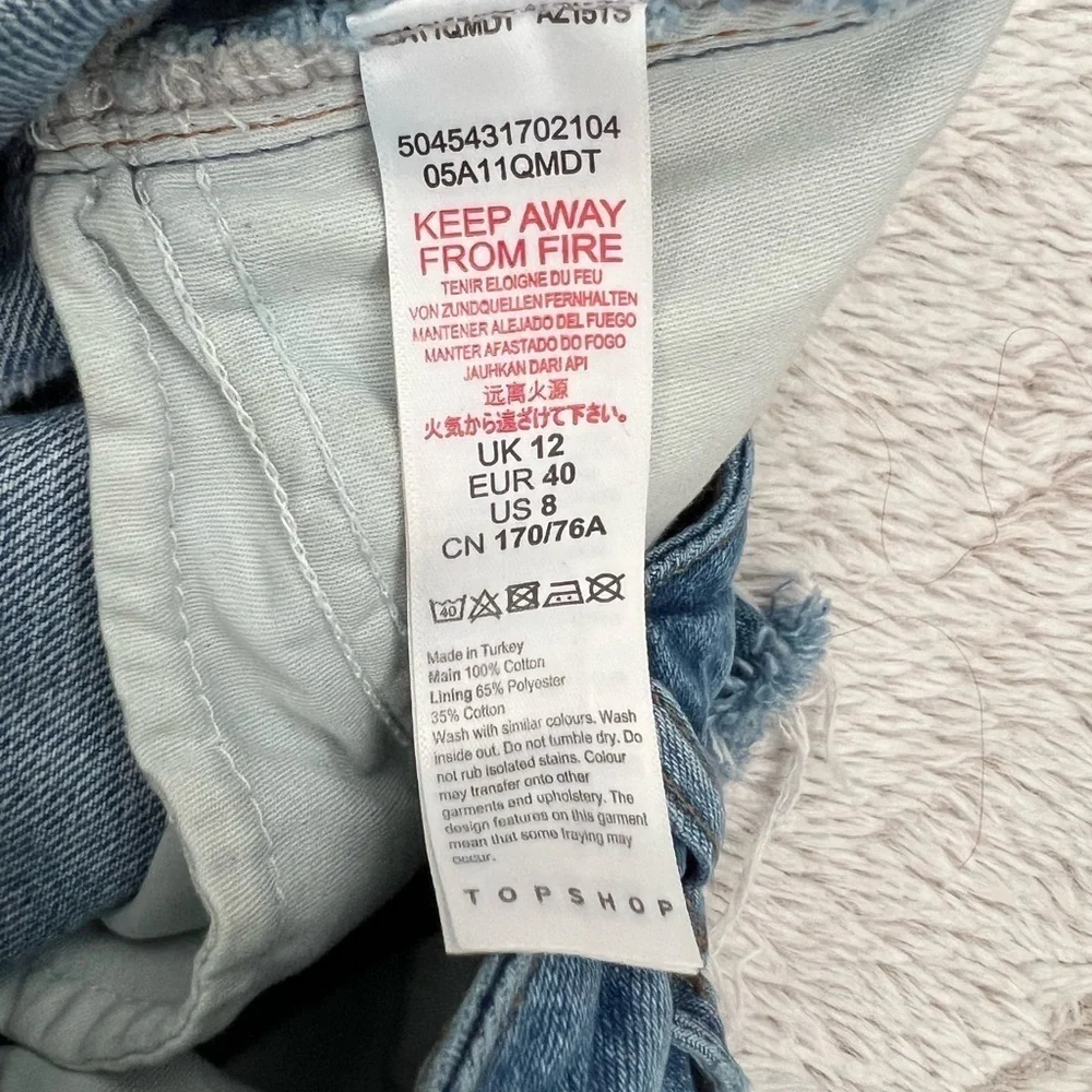 Topshop Denim Shorts Size 8